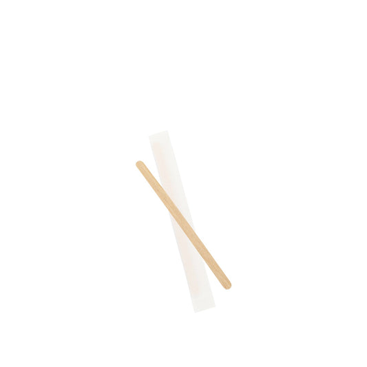 Paletta in legno imbustata in carta bianca, 11,5 x 0,6 cm, 1000 pz