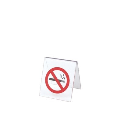 Cavallotto "Vietato fumare" in plexiglass trasparente, 6,3 x h 7,3 cm