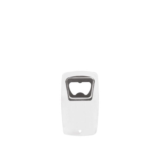 Apribottiglie in ABS trasparente e metallo cromato, 4,6 x 8,3 cm