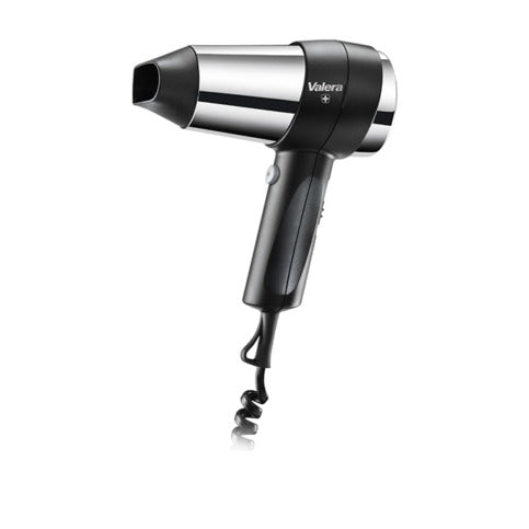 Valera asciugacapelli compatto Action 1800 Push, 1800 W, nero e cromato, 17,7 x h 23,5 cm