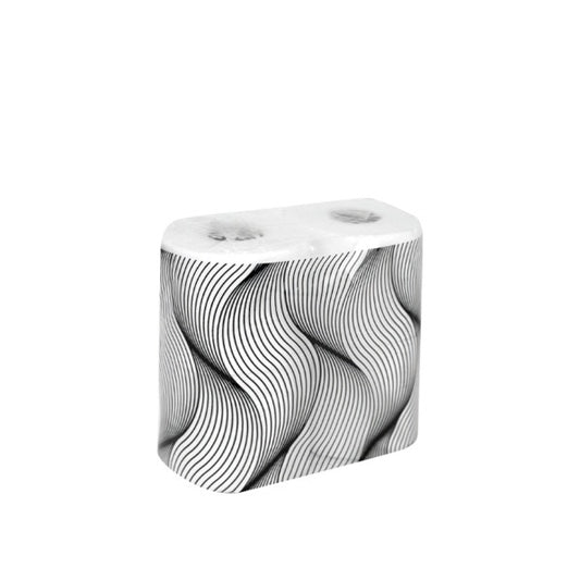Toilettenpapier aus reiner Zellulose, 2-lagig, 390 Abrisse. 10 Packungen à 4 Rollen.