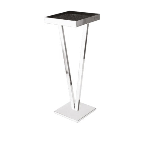 Steel Line, posacenere su piantana in acciaio inox satinato, 23 x 23 x h 77,5 cm