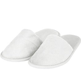 Pantofola Delicate in spugna Soft Plush, colore bianco, misura donna 27 cm, confezione da 100 paia