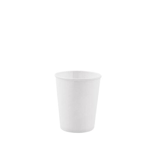 Bicchiere monouso in cartoncino bianco, capacità 180 ml, cartone da 1000 pz.