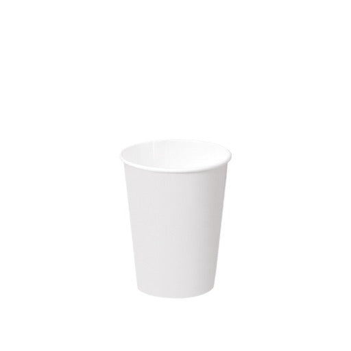 Bicchiere monouso in cartoncino bianco, 280 ml, confezione da 1000 pz