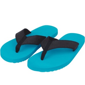 Infradito Solid in gomma rigida, colore azzurro con fasce nere, misura unisex 29 cm, confezione da 50 pz.