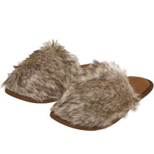 Pantofola Husky in velour e pelliccia sintetica, misura unisex 29,5 cm, 100 pz.