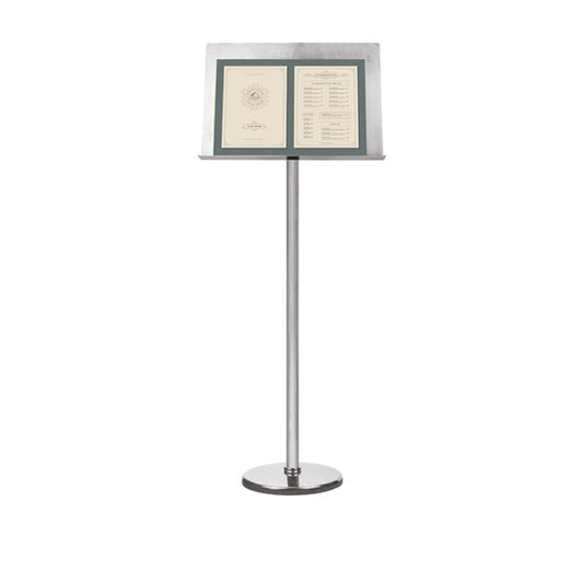 Classic, leggio su piantana in ottone cromato, diam. 32 x h 146 cm