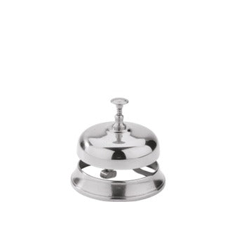 Campanello da Reception in Ottone Cromato - Ø 9,5 cm