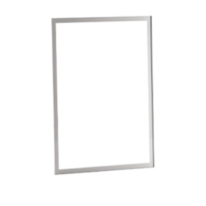Porta avvisi da parete in plexiglass trasparente con cornice argentata, per formato A4 singolo, 23 x 31,7 cm