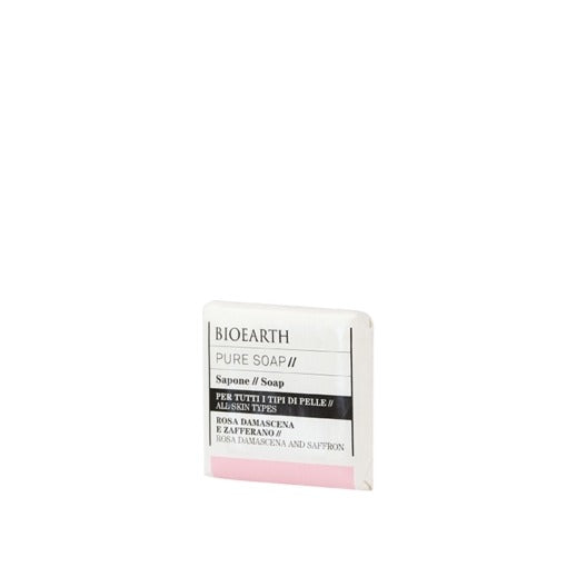 Bioearth - Premium, sapone incartato, fragranza Rosa Damascena e Zafferano, 20 g, 400 pz