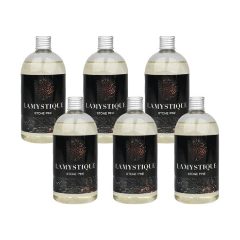 LaMystique, confezione da 6 ricariche per diffusore a osmosi, fragranza Stone Pine, 500 ml