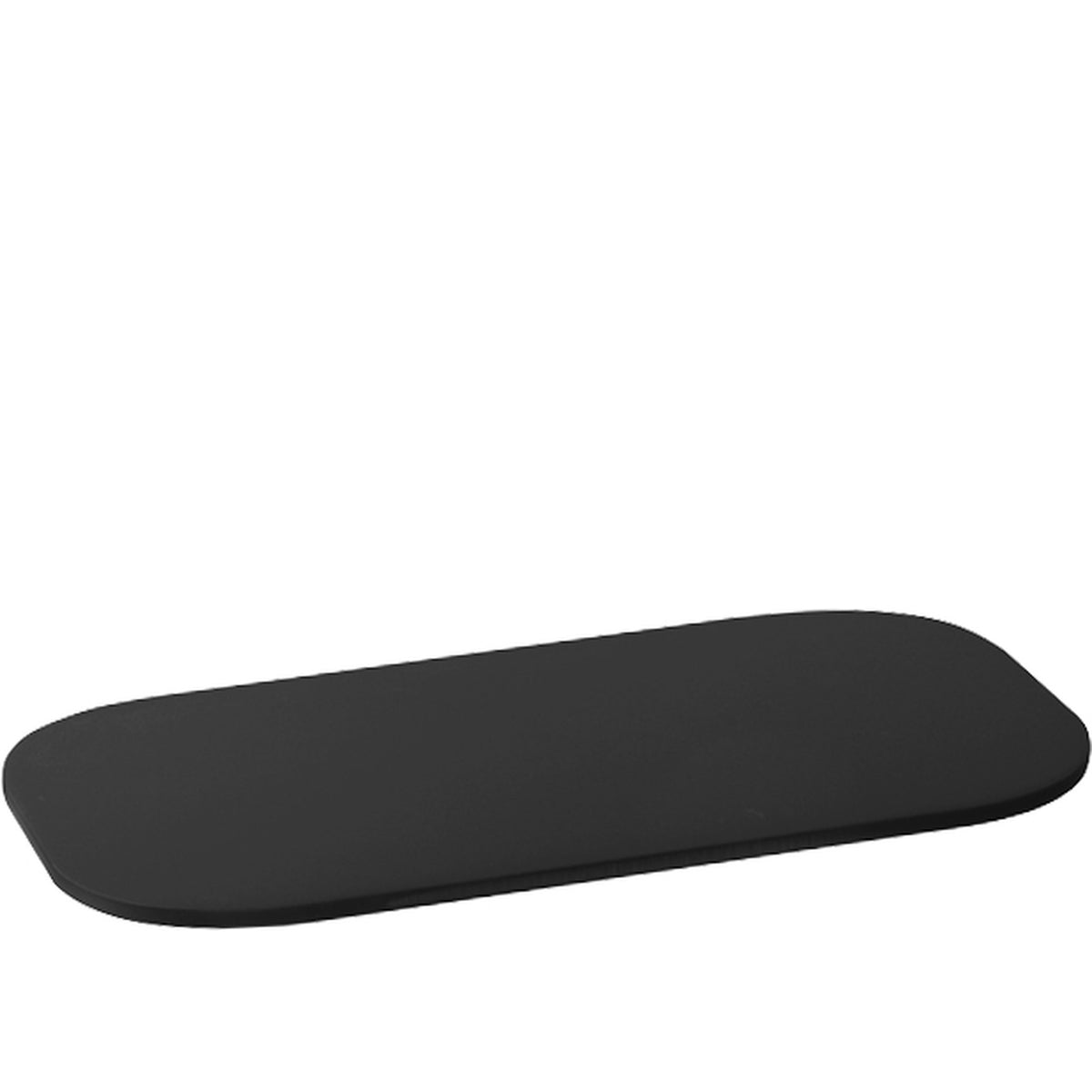 Modern Look, vassoio espositore con angoli arrotondati in plexiglas nero, 25x14x0,5 cm