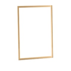Porta avvisi da parete in plexiglass trasparente con cornice dorata, formato A5, 16,8 x 23 cm